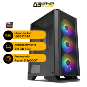 PC G3 RYZEN 5 5600GT B450M 16GB SSD 512GB 550W GAB