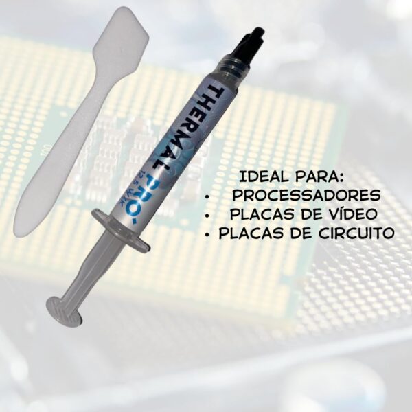 Pasta Termica Seringa 3.0g Authentic Silver Thermal Pro 12.5wk Cor Prata - Image 4