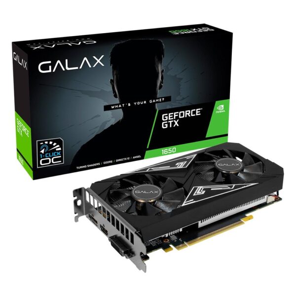 Placa de Vídeo Galax, GeForce, GTX 1650 EX PLUS, 4GB, 1-Click OC, GDDR6, 128-bit