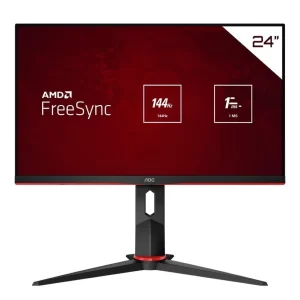 AOC, 24G2/BK, Monitor Gamer Hero 24" 144Hz IPS 1ms AMD FreeSync 24G2, COR PRETA/VERMELHA