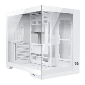 Gabinete Gamer Redragon Wideload Pro, Mid Tower, Vidro Temperado, ATX, White, Sem Fonte, Sem Fan, CA-604W-PRO