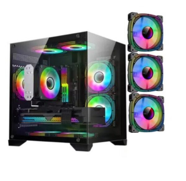 Gabinete Gamer Aquario Hayom Gb1790 Com 3 Fans Rgb - Image 2