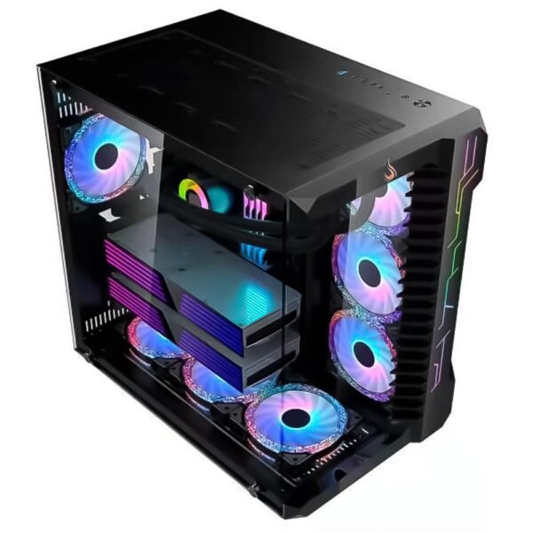 Gabinete Gamer Aquario Mode Galaxy Glass, Mid Tower ATX e M-ATX, Lateral e Frontal em Vidro Temperado, Preto - Image 4