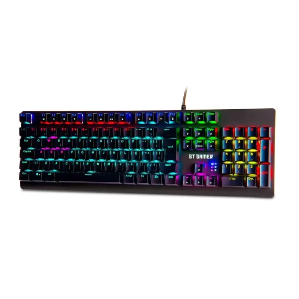 Teclado Gamer Mecânico com LED, RGB, Anti Ghosting e Red Switch