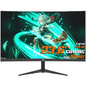 Monitor Gamer SuperFrame Precision Ultra, 23,6 Pol CURVO, Full HD, Fast VA, 1ms, 165Hz, FreeSync/G-Sync, HDMI/DP