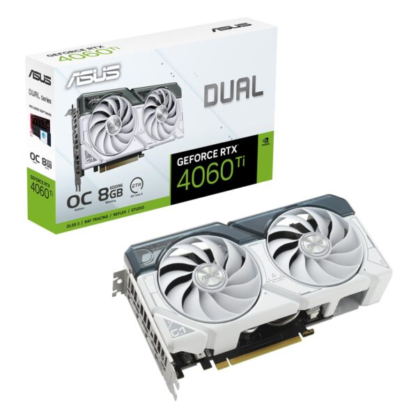 Placa de Video ASUS Dual GeForce RTX™ 4060 Ti White OC Edition 8GB GDDR6