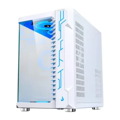 Gabinete Gamer Aquario Mode Galaxy Glass, Mid Tower ATX e M-ATX, Lateral e Frontal em Vidro Temperado, Branco - Imagem 3