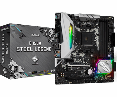 Placa Mãe ASRock B450M Steel Legend, AMD AM4, mATX, DDR4