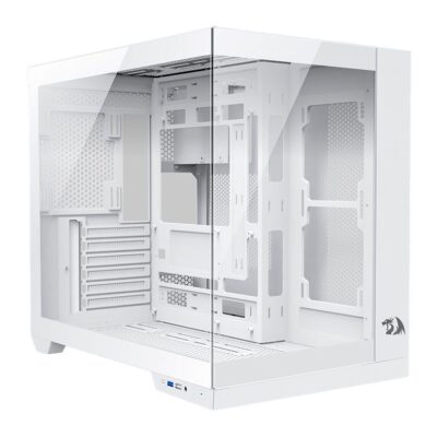 Gabinete Gamer Redragon Wideload Pro, Mid Tower, Vidro Temperado, ATX, White, Sem Fonte, Sem Fan, CA-604W-PRO