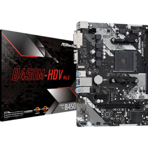 Placa-mãe ASRock B450M-HDV R4.0 - AMD AM4