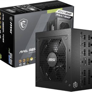 Fonte MSI MAG A850GL 850W PCIe 5.1 ATX 3.1 | Alto Desempenho Gamer