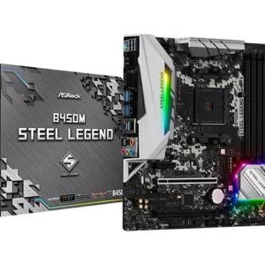 Placa Mãe ASRock B450M Steel Legend, AMD AM4, mATX, DDR4