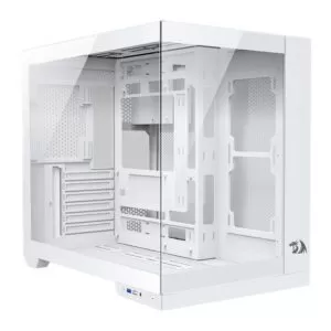 Gabinete Gamer Redragon Wideload Pro, Mid Tower, Vidro Temperado, ATX, White, Sem Fonte, Sem Fan, CA-604W-PRO